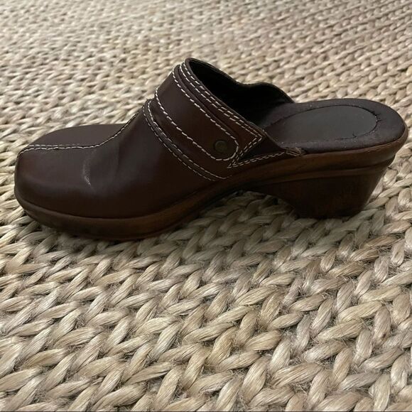 Nickels Lana Leather Slip on Mule Shoes Brown Size 6 - Picture 7 of 11